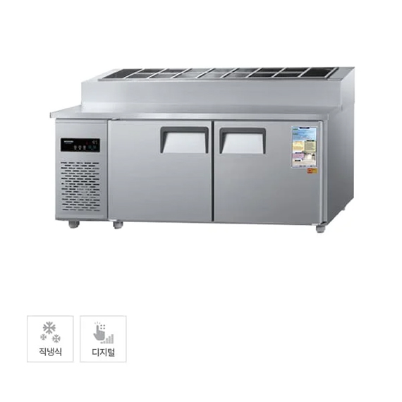그랜드우성 직냉식 토핑 냉장고 475L (내부스텐) (CWSM-180RBT(T)) 렌탈 상품 이미지