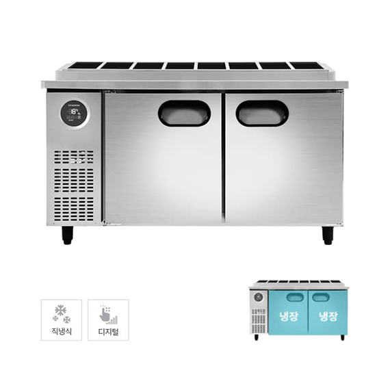 스타리온 직냉식 1/4밧드 김밥토핑 냉장고 381L (올스텐) (SR-G15ESEVH) 렌탈 상품 이미지