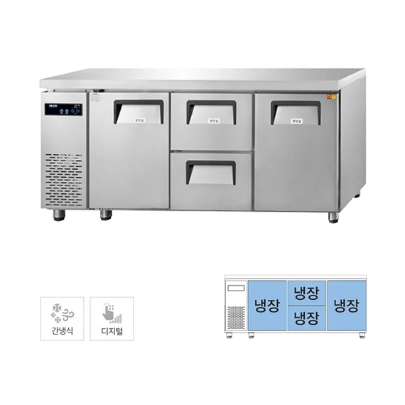 그랜드우성 간냉식 카페형 서랍 냉장고 433L (GWFM-180DT-2M) 렌탈 상품 이미지