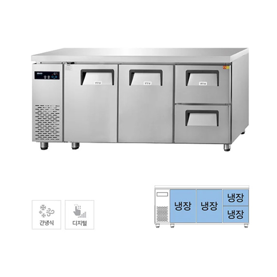 그랜드우성 간냉식 카페형 서랍 냉장고 433L (GWFM-180DT-2R) 렌탈 상품 이미지