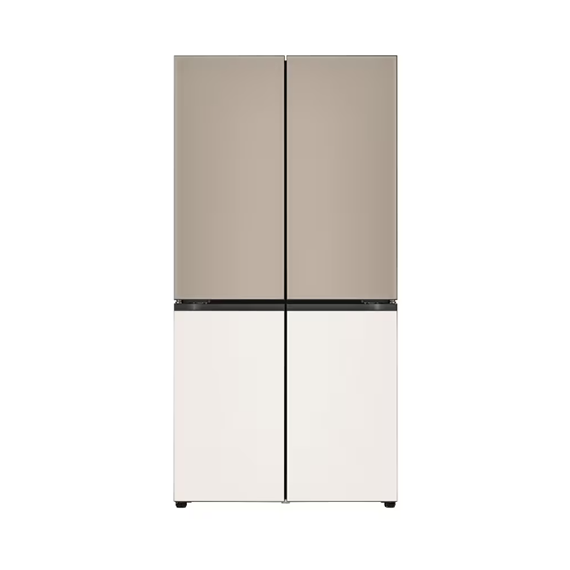 LG 냉장고 상냉장 베이직(글라스) 브라운 베이지(상하) (H875GCB012) 방문관리 렌탈 상품 이미지