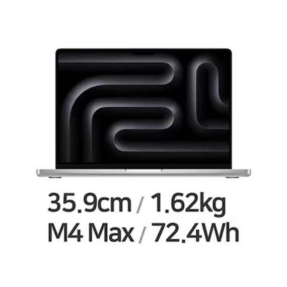 애플 APPLE 2025 MAC 맥북프로14 M4 Max 14core 32GPU 36GB 1TB 실버 (MX2G3KHA) 렌탈 상품 이미지