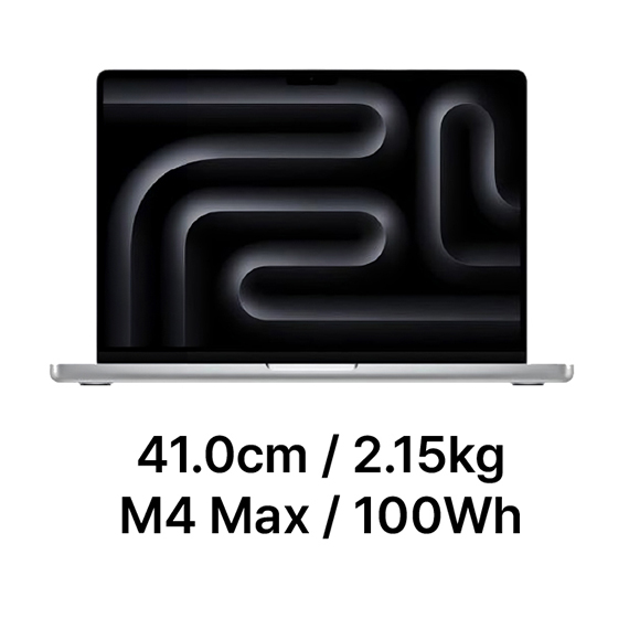 애플 APPLE 2025 MAC 맥북프로16 M4 Max 14core 32GPU 36GB 1TB 실버 (MX2V3KHA) 렌탈 상품 이미지