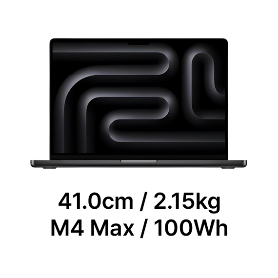 애플 APPLE 2025 MAC 맥북프로16 M4 Max 14core 32GPU 36GB 1TB 블랙 (MX303KHA) 렌탈 상품 이미지