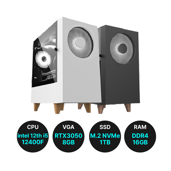위더스컴퓨터 위드게임 PC 데스크탑 (블랙 or 화이트) (WG-124C16G1T35) 렌탈 상품 이미지