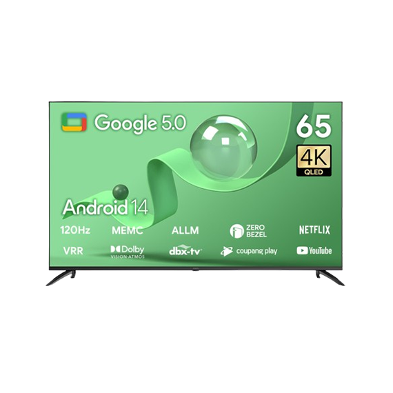 더함 스마트 구글 5.0 OS 안드로이드 14 QLED 65인치 120Hz (UA651QLED) (스탠드 or 벽걸이형) 렌탈 상품 이미지