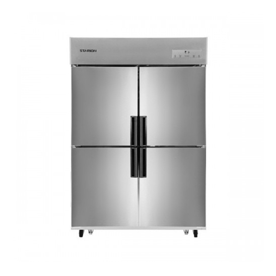 스타리온 직냉식 스탠드 냉장고 냉동고 수평 상냉동 올메탈 1100L (SR-E45B2FHB) 병꽃이 적용 렌탈 상품 이미지