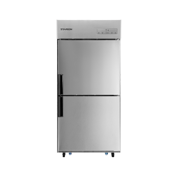 스타리온 업소용냉장고 직냉식 1 2냉동 (기존) 다크그레이 스텐레스 유광메탈 냉장고 (SR-C35AI) 렌탈 상품 이미지