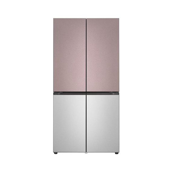 LG 디오스 오브제컬렉션 STEM 베이직 냉장고 상냉장 빌트인 무매직 (스테인리스) 클레이핑크 실버 (상-하) (M626SKV052S) 방문관리 렌탈 상품 이미지