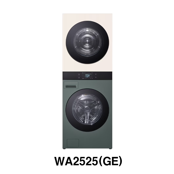 LG 트롬 AI 오브제컬렉션 워시타워 25kg+25kg 네이처베이지 네이처그린 (WA2525GEZF) 렌탈 상품 이미지