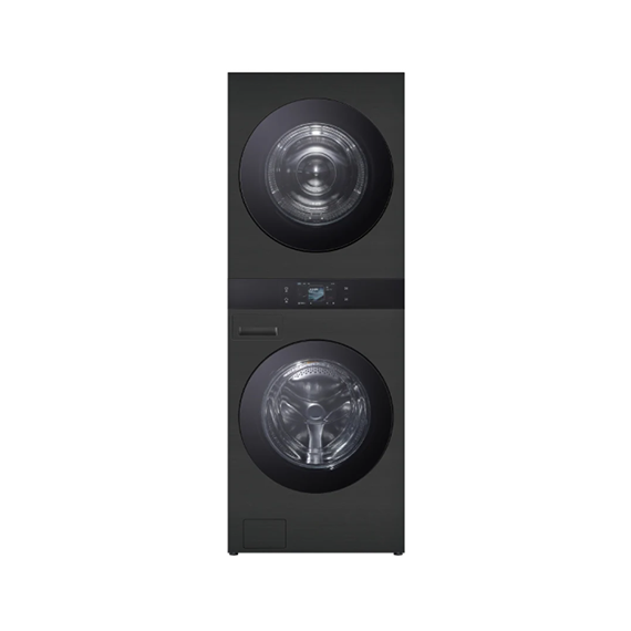 LG 트롬 AI 오브제컬렉션 워시타워 25kg+25kg 스페이스블랙 (WA2525KDF) 렌탈 상품 이미지