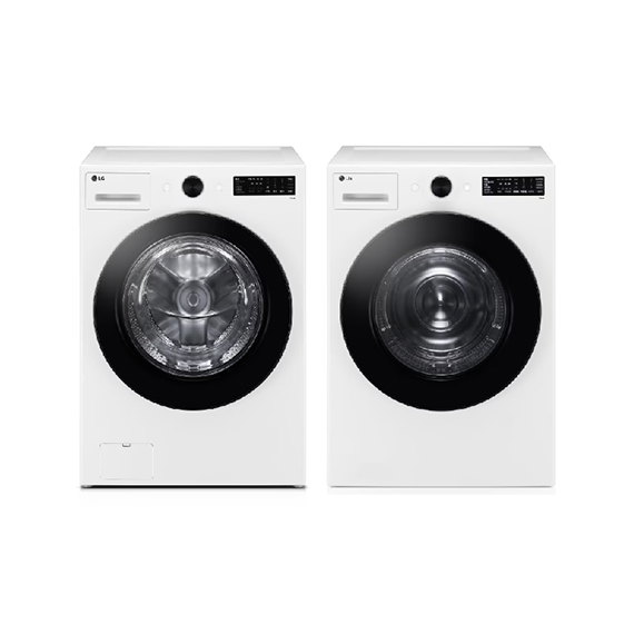 (보람피플 올인원598 3구좌) LG 트롬 오브제컬렉션 세탁기 21kg + LG 트롬 오브제컬렉션 건조기 19kg 상조가전 렌탈 상품 이미지