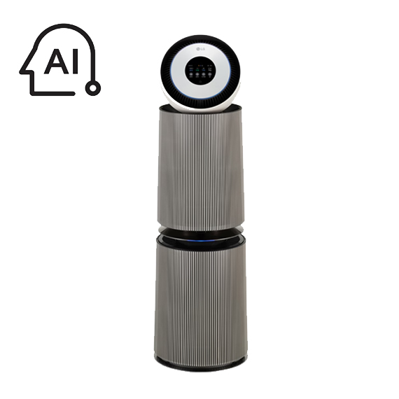 (보람피플 올인원598 2구좌) LG 퓨리케어 오브제컬렉션 AI+ 360˚ 공기청정기 M 필터 34평형 (샌드 베이지) 상조가전 렌탈 상품 이미지