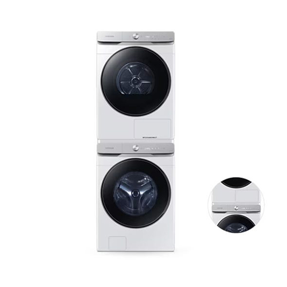 삼성 세탁기+건조기 AI 21kg + 21kg 상단 설치키트 (WF21DG6650BW2T) 화이트 렌탈 상품 이미지