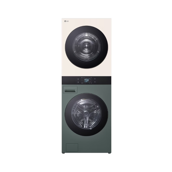 LG 세탁기+건조기 트롬 AI 오브제컬렉션 워시타워 23kg+23kg (WA2323GEZN) 네이처 그린 네이처 베이지 렌탈 상품 이미지