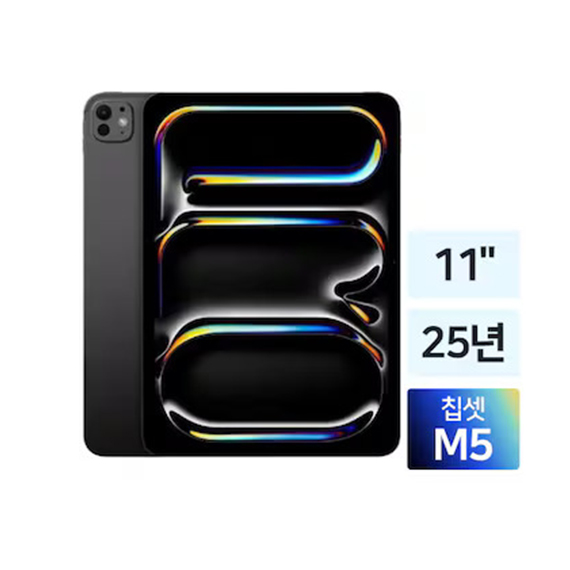 애플 APPLE iPad Pro 11 M5 1TB (블랙 MDWP4KH/A 실버 MDWQ4KH/A) 렌탈 상품 이미지