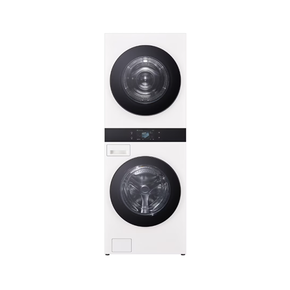 LG 트롬 AI 오브제컬렉션 워시타워 25kg+25kg 네이처에센스화이트 (WA2525IIHF) 12개월 방문관리 렌탈 상품 이미지
