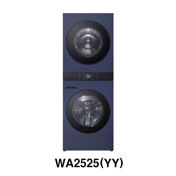 LG 트롬 AI 오브제컬렉션 워시타워 25kg+25kg 네이처네이비 (WA2525YYZF) 6개월 방문관리 렌탈 상품 이미지