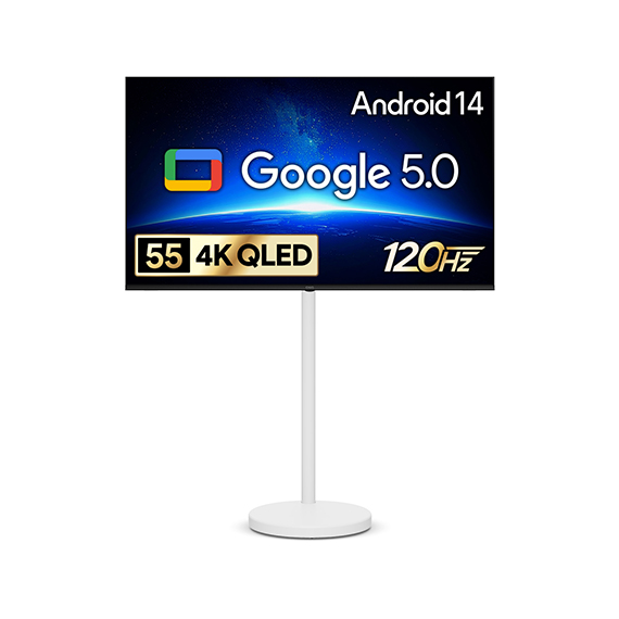 더함 스마트 구글 5.0 OS 안드로이드 14 QLED 55인치 이동형스탠드 (G554Q-5.0-삼텐바이미) 렌탈 상품 이미지