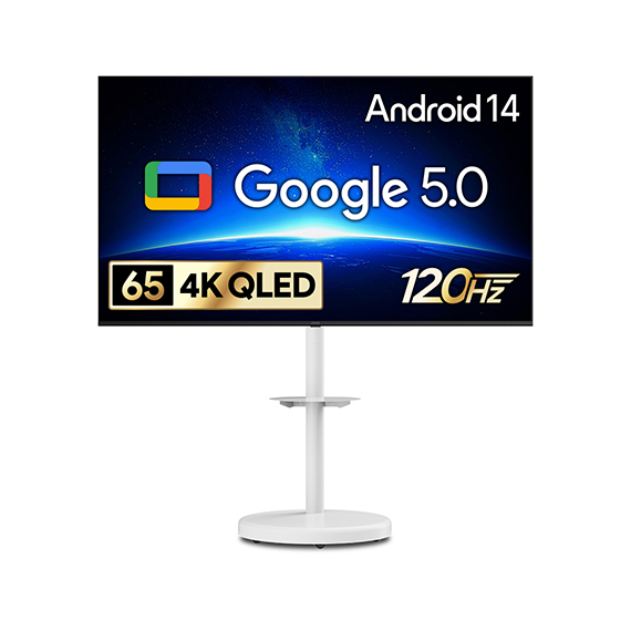 더함 스마트 구글 5.0 OS 안드로이드 14 QLED 65인치 이동형스탠드 (G654Q-5.0-삼텐바이미) 렌탈 상품 이미지