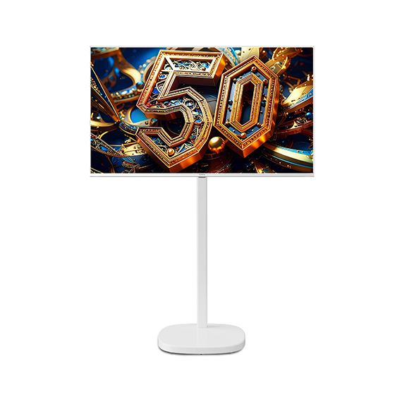 더함 CHIQ 스마트 구글 5.0 OS 안드로이드 14 FHD QLED 40인치 화이트 베젤 이동형스탠드 (G404QW-5.0 삼텐바이미) 렌탈 상품 이미지