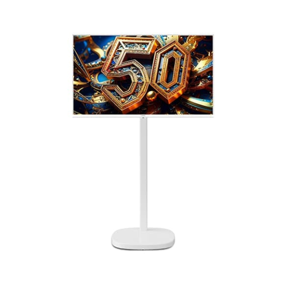 더함 CHIQ 스마트 구글 5.0 OS 안드로이드 14 FHD QLED 32인치 화이트 이동형스탠드 (G324QW-5.0-삼텐바이미) 렌탈 상품 이미지