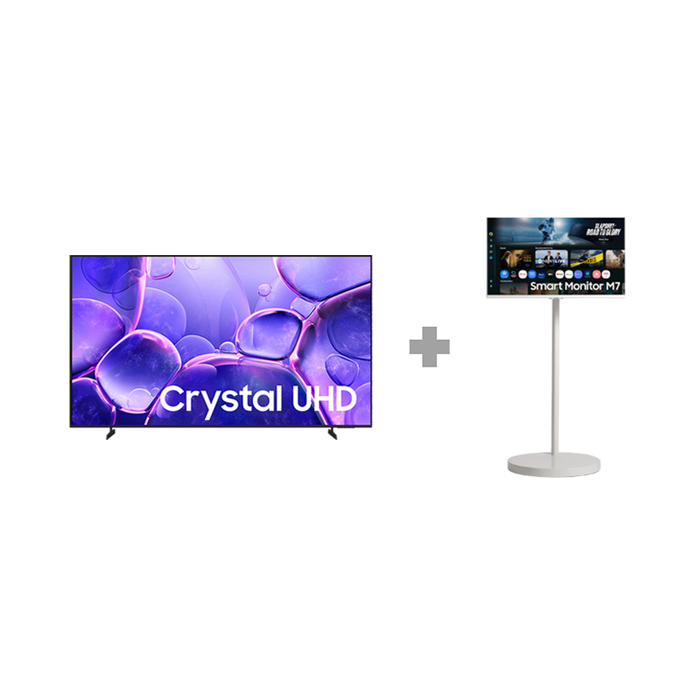 (보람피플 올인원598 3구좌) 삼성 Crystal UHD TV 75인치 벽걸이 + 삼성 무빙스타일 M7 80cm (화이트) 상조가전 렌탈 상품 이미지