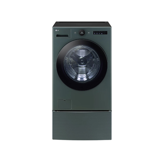 (보람피플 올인원598 3구좌) LG 트롬 AI 오브제컬렉션 트윈워시 세탁기25+4kg 네이처 그린 (FX25GFGX) 상조가전 렌탈 상품 이미지