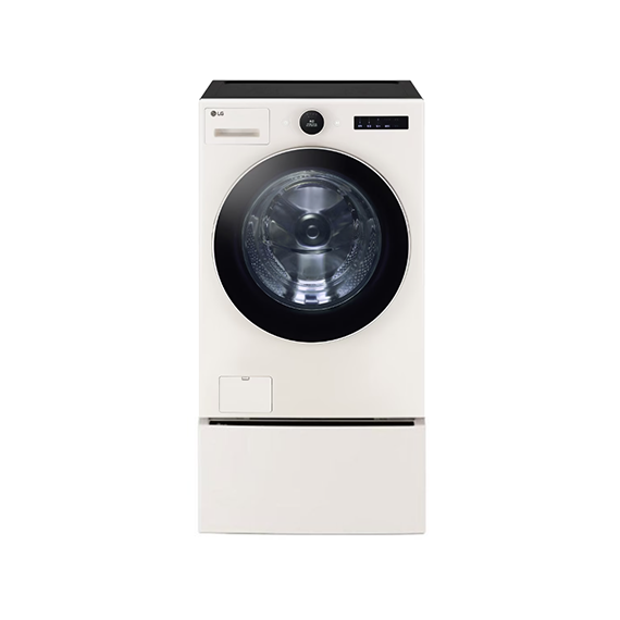 (보람피플 올인원598 3구좌) LG 트롬 AI 오브제컬렉션 트윈워시 세탁기25+4kg 네이처 베이지 (FX25EFEX) 상조가전 렌탈 상품 이미지